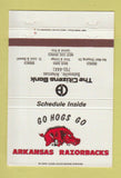 Matchbook Cover - Citizens Bank Batesville AR Razorbacks 1981 40 Strike