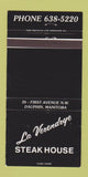 Matchbook Cover - La Verendrye Steak House Dauphin MB 30 Strike
