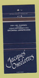 Matchbook Cover - Jacques' Omelettes Toronto ON 30 Strike