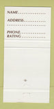 Matchbook Cover - Shambles Restaurant Mississauga ON 30 Strike