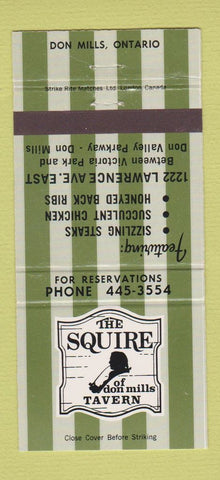 Matchbook Cover - The Squire Tavern Don Mills ON 30 Strike