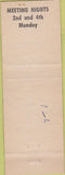 Matchbook Cover - Matchbook Cover Moose Lodge Mount Morris IL