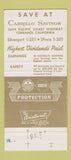 Matchbook Cover - Cabrillo Savings and Loan Torrance CA 30 Strike
