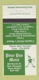 Matchbook Cover - Peter Pan Motel New Glasgow NS 30 Strike