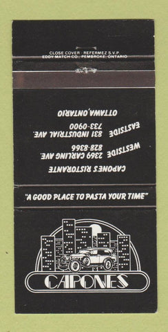 Matchbook Cover - Capones Ristorante Ottawa ON 30 Strike