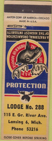 Matchbook Cover - Matchbook Cover Moose Lodge Lansing MI