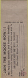 Matchbook Cover - Matchbook Cover Moose Lodge Lansing MI