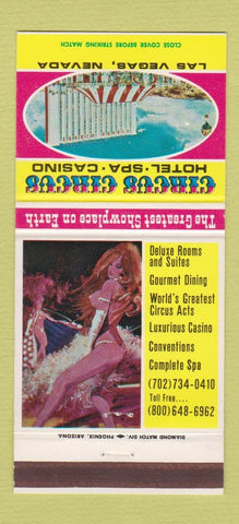 Matchbook Cover - Circus Circus Hotel Casino Las Vegas NV girlie 30 Strike