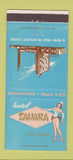 Matchbook Cover - Hotel Sahara Las Vegas NV girlie casino 30 Strike
