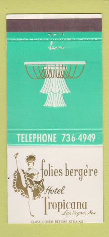 Matchbook Cover - Hotel Tropicana Las Vegas NV girlie casino 30 Strike