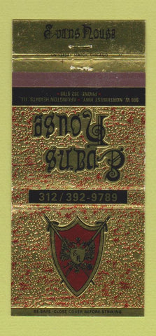Matchbook Cover - Evans House Arlington Heights IL 30 Strike