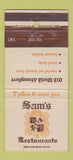 Matchbook Cover - Sam's Restaurants San Francisco CA Sacramento  30 Strike