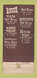 Matchbook Cover - Sam's Restaurants San Francisco CA Sacramento  30 Strike