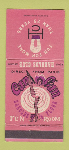 Matchbook Cover - Harolds Club Reno NV girlie 30 Strike