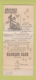 Matchbook Cover - Harolds Club Reno NV girlie 30 Strike