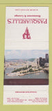 Matchbook Cover - Pasquarelli's St Clair Mount Washington PA WEAR 30 Strike
