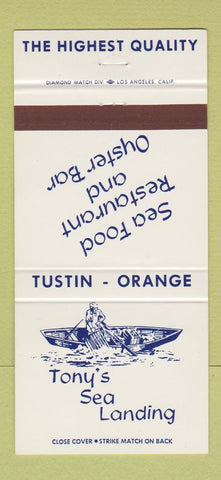 Matchbook Cover - Tony's Sea Landing Tustin Orange CA 30 Strike