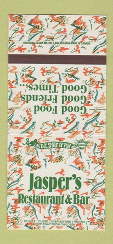 Matchbook Cover Jasper's Restaurant Bar Greenbelt Crofton Baltimore MD 30 Strike