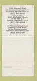Matchbook Cover Jasper's Restaurant Bar Greenbelt Crofton Baltimore MD 30 Strike