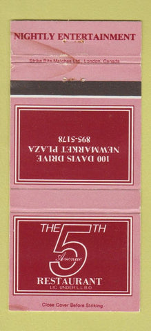 Matchbook Cover - 5th Avenue Restaurant WORN 30 Strike