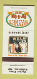 Matchbook Cover - Wayne's BBQ Baltimore MD 30 Strike