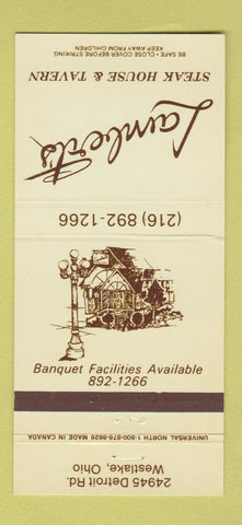 Matchbook Cover - Lambert's Steak House Tavern Westlake OH 30 Strike