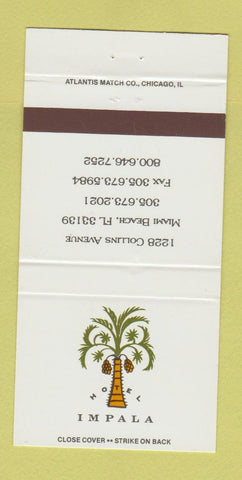 Matchbook Cover - Hotel Impala Miami Beach FL 30 Strike