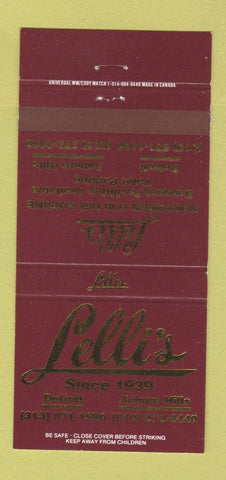 Matchbook Cover - Lelli's Italian Restaurant Detroit Auburn Hills MI 30 Strike