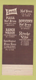 Matchbook Cover - Sam's Restaurants San Francisco CA Sacramento  30 Strike