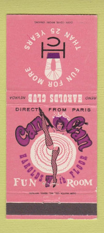Matchbook Cover - Harolds Club Reno NV girlie 30 Strike