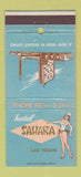 Matchbook Cover - Hotel Sahara Las Vegas NV girlie casino 30 Strike