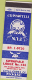 Matchbook Cover - Matchbook Cover Moose Lodge Swissvalle PA