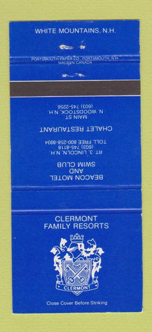 Matchbook Cover - Flermont Family Resorts White Mountains NH Woodstock 30 Strike