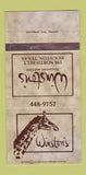 Matchbook Cover - Winston's Restaurant Houston TX Giraffe 30 Strike
