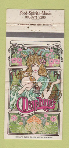 Matchbook Cover - Daphne's Sheraton River House Miami FL WEAR 30 Strike