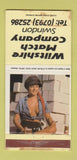 Matchbook Cover - Wiltshire Match Company Swindon UK pinup #2 WORN 30 Strike