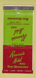 Matchbook Cover - Riverside Hotel Reno NV Casino WEAR 30 Stick