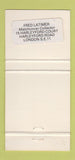 Matchbook Cover - Fred Latimer Match Collector London pinup #4 30 Strike