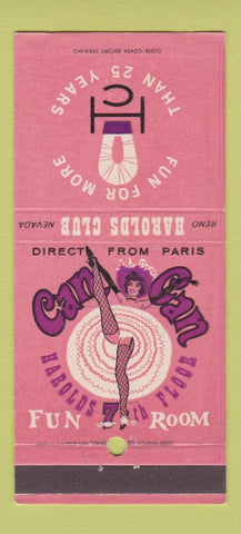 Matchbook Cover - Harolds Club Casino Reno NV girlie 30 Strike