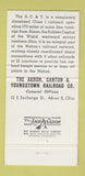 Matchbook Cover - Akron Canton Youngstown Railroad AC&Y 30 Strike