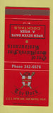 Matchbook Cover - The York Restaurant San Mateo CA 30 Strike