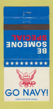 Matchbook Cover - US Navy Recruiting Be Someone Special WEAR 30 Strike