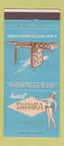 Matchbook Cover - Hotel Sahara Casino Las Vegas NV girlie 30 Strike