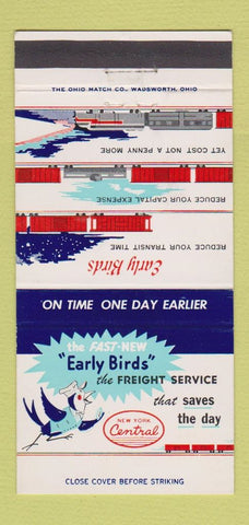 Matchbook Cover - New York Central Railroad Early Birds  30 Strike