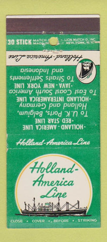 Matchbook Cover - Holland America Line Cruise Shipping?  30 Stick