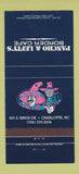 Matchbook Cover - Pancho & Lefty's Border Cafe Charlotte NC Mexican 30 Strike