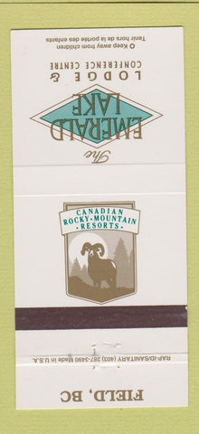 Matchbook Cover - Emerald Lake Lodge Field BC 30 Strike