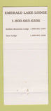 Matchbook Cover - Emerald Lake Lodge Field BC 30 Strike