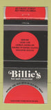 Matchbook Cover - Billie's Bar Restaurant Key West FL 30 Strike
