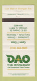 Matchbook Cover - DAO Thai Restaurant Chicago IL 30 Strike